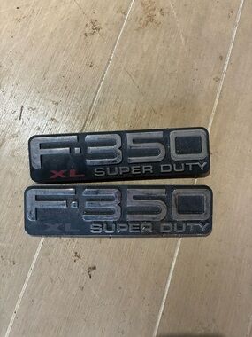 F-350 Super Duty XL Emblems - Black with Red Accent 1999-2004